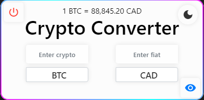 Crypto Converter Interface